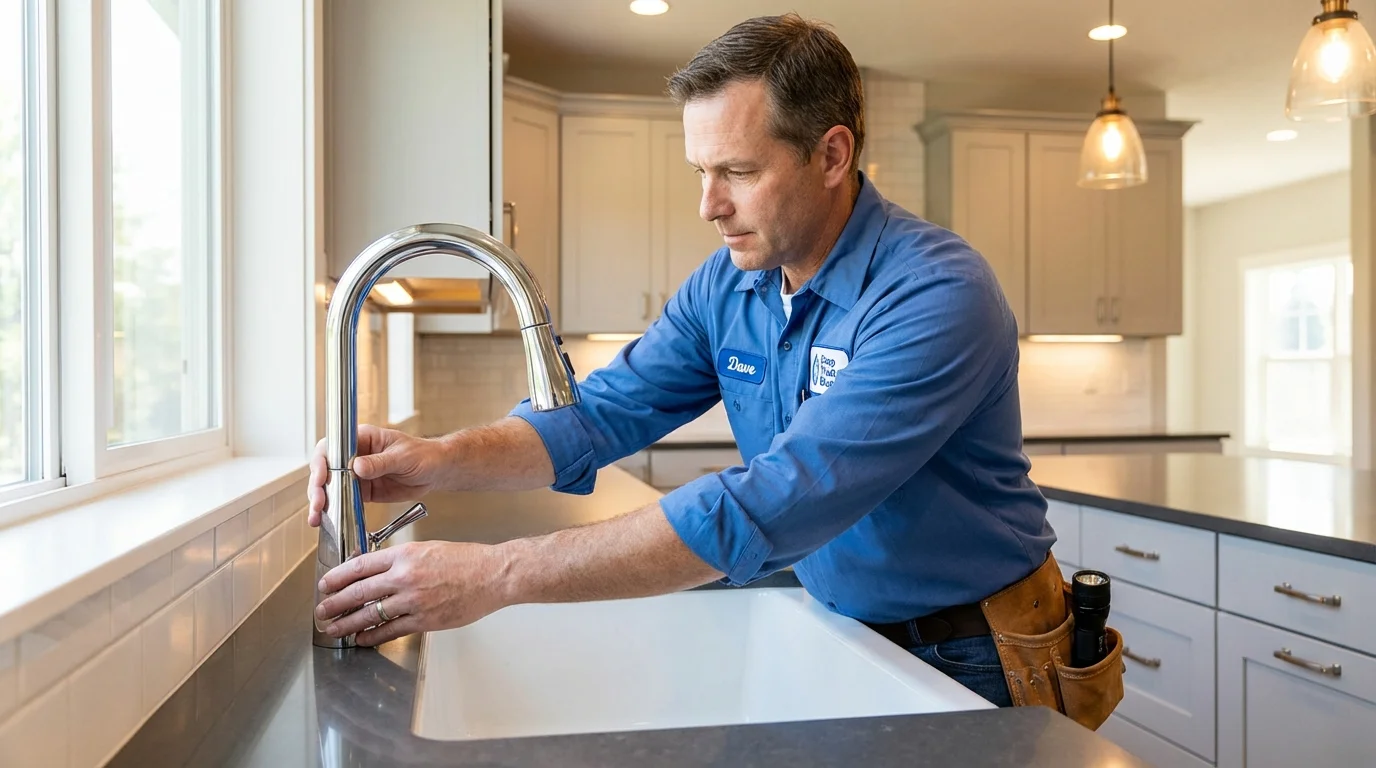 Kitchen faucet installation by Johns Plumbing LLC in Alpaugh